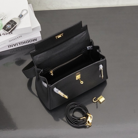 Hermes Kelly 25 Bag - Black Togo Leather with Gold Hardware - Picture 5 of 5